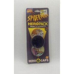 POGS 1994 Hero Pack Fat Slammer Spiderman Marvel Comics Vintage